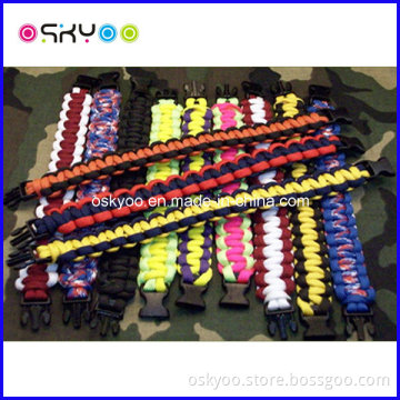 Custom Logo Camouflage 550 Paracord Bracelet Clasp (P8200)